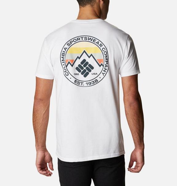 Columbia PFG T-Shirt White For Men's NZ91028 New Zealand